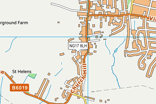 NG17 8LH map - OS VectorMap District (Ordnance Survey)