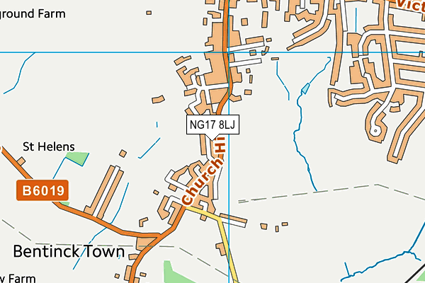 NG17 8LJ map - OS VectorMap District (Ordnance Survey)