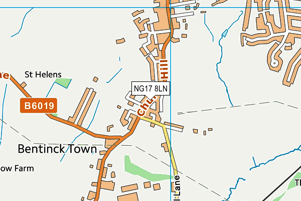 NG17 8LN map - OS VectorMap District (Ordnance Survey)