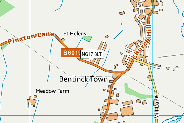 NG17 8LT map - OS VectorMap District (Ordnance Survey)