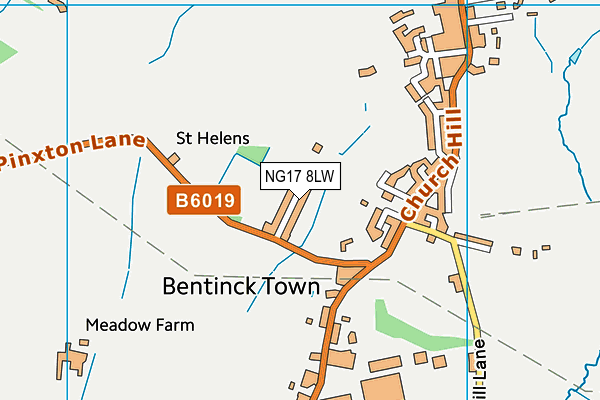 NG17 8LW map - OS VectorMap District (Ordnance Survey)