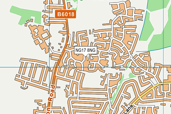 NG17 8NG map - OS VectorMap District (Ordnance Survey)