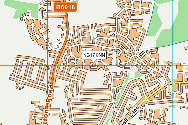 NG17 8NN map - OS VectorMap District (Ordnance Survey)