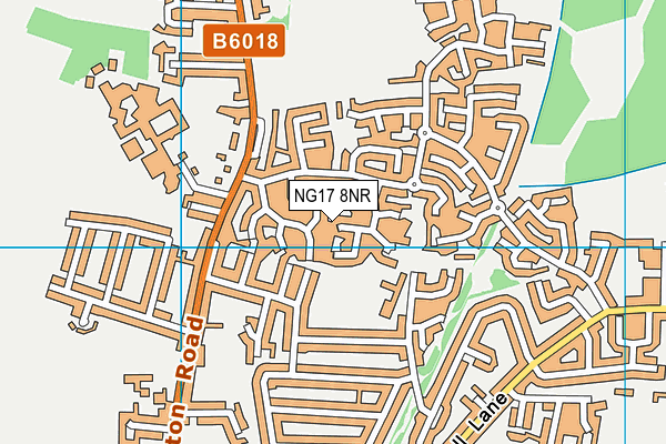 NG17 8NR map - OS VectorMap District (Ordnance Survey)