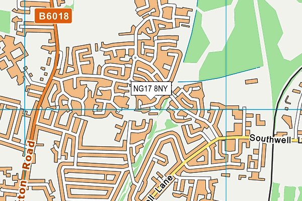 NG17 8NY map - OS VectorMap District (Ordnance Survey)