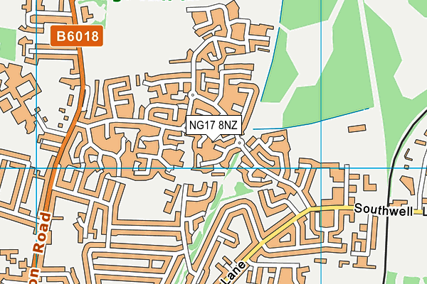 NG17 8NZ map - OS VectorMap District (Ordnance Survey)