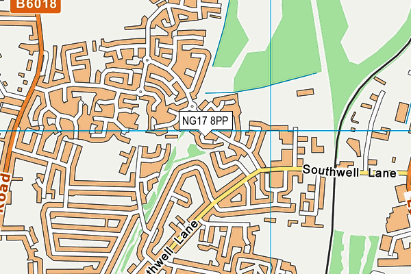 NG17 8PP map - OS VectorMap District (Ordnance Survey)