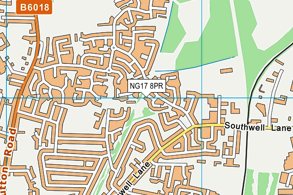 NG17 8PR map - OS VectorMap District (Ordnance Survey)