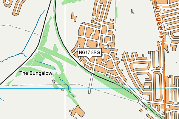 NG17 8RG map - OS VectorMap District (Ordnance Survey)