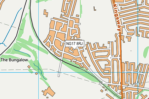 NG17 8RJ map - OS VectorMap District (Ordnance Survey)