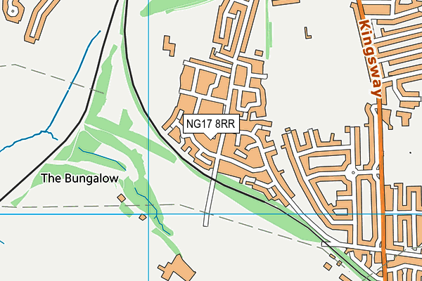 NG17 8RR map - OS VectorMap District (Ordnance Survey)