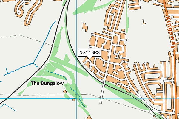NG17 8RS map - OS VectorMap District (Ordnance Survey)