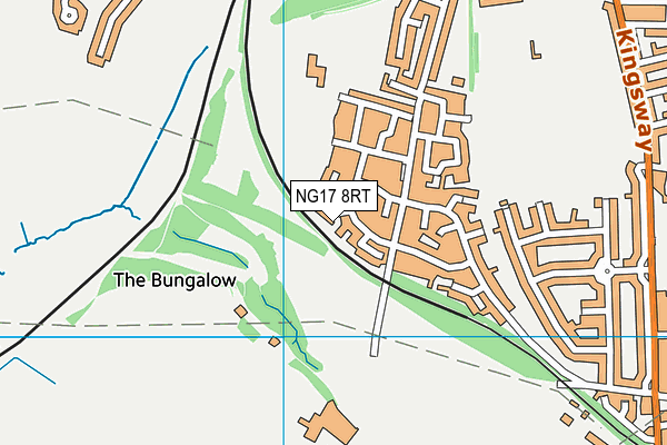 NG17 8RT map - OS VectorMap District (Ordnance Survey)