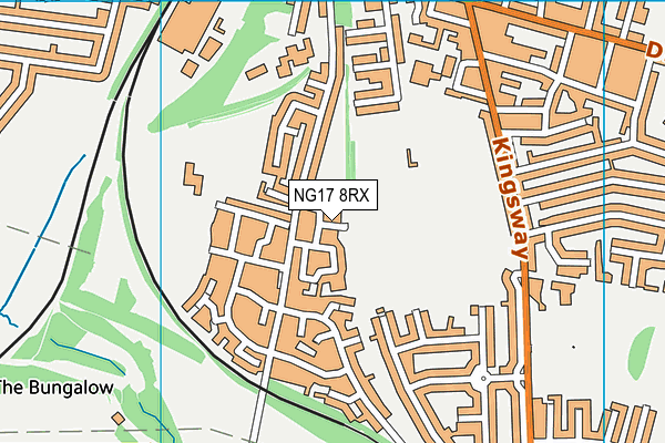 NG17 8RX map - OS VectorMap District (Ordnance Survey)