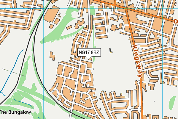NG17 8RZ map - OS VectorMap District (Ordnance Survey)