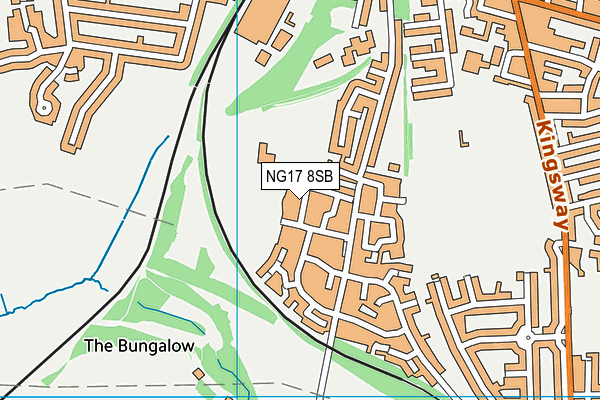 NG17 8SB map - OS VectorMap District (Ordnance Survey)