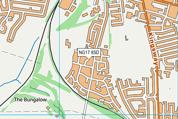 NG17 8SD map - OS VectorMap District (Ordnance Survey)