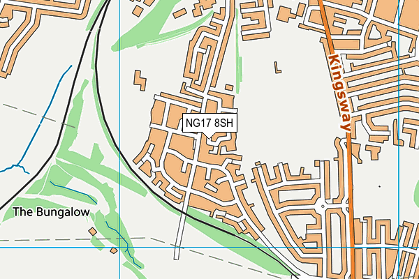 NG17 8SH map - OS VectorMap District (Ordnance Survey)