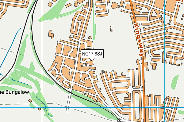 NG17 8SJ map - OS VectorMap District (Ordnance Survey)