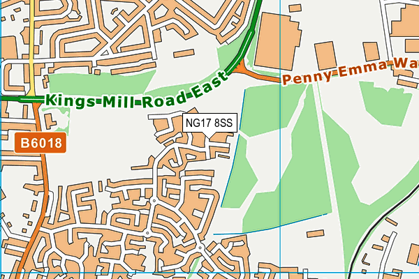 NG17 8SS map - OS VectorMap District (Ordnance Survey)