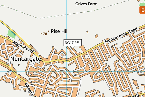 NG17 9EJ map - OS VectorMap District (Ordnance Survey)