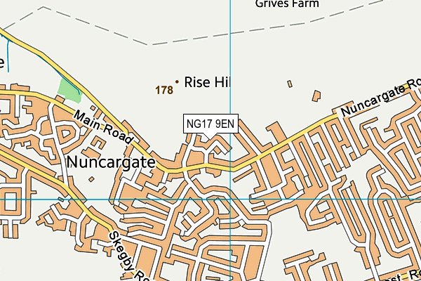 NG17 9EN map - OS VectorMap District (Ordnance Survey)
