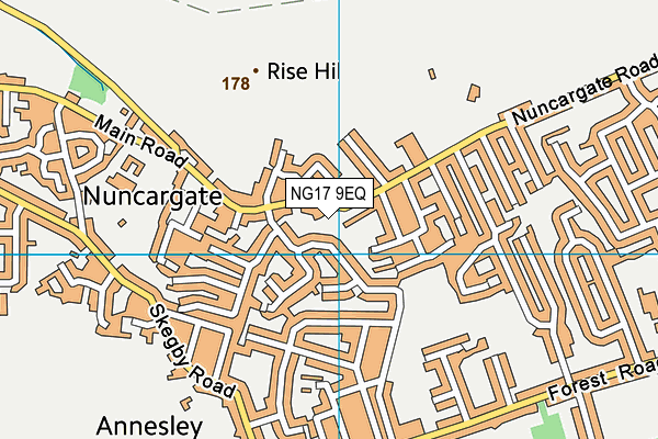 NG17 9EQ map - OS VectorMap District (Ordnance Survey)