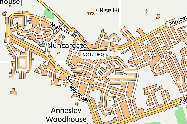 NG17 9FQ map - OS VectorMap District (Ordnance Survey)