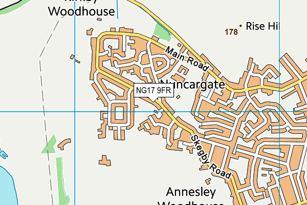 NG17 9FR map - OS VectorMap District (Ordnance Survey)