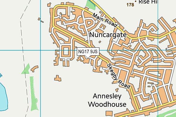 NG17 9JS map - OS VectorMap District (Ordnance Survey)