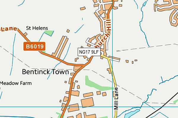 NG17 9LF map - OS VectorMap District (Ordnance Survey)