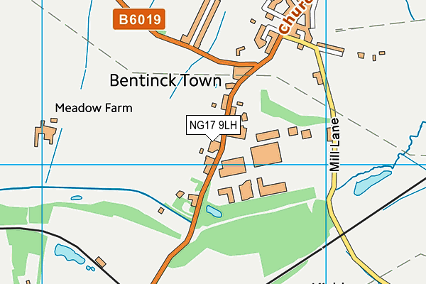 NG17 9LH map - OS VectorMap District (Ordnance Survey)