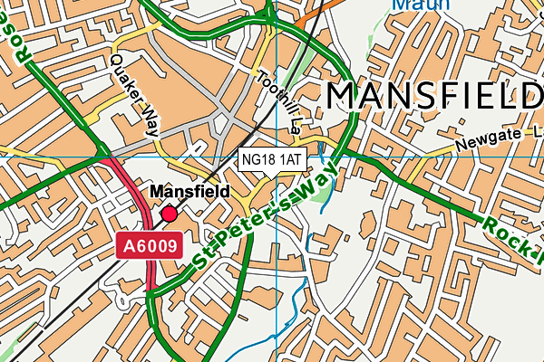 NG18 1AT map - OS VectorMap District (Ordnance Survey)