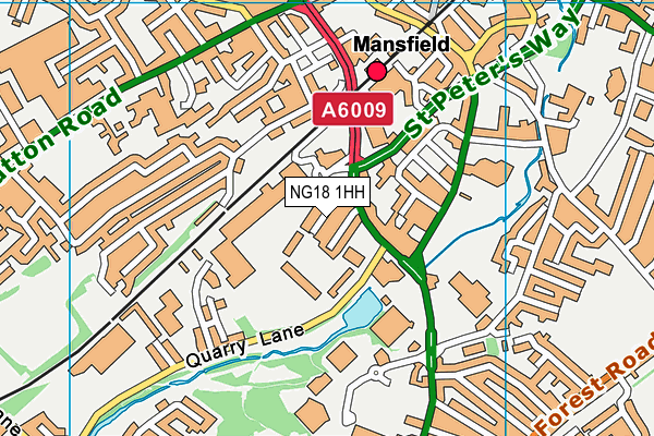 NG18 1HH map - OS VectorMap District (Ordnance Survey)