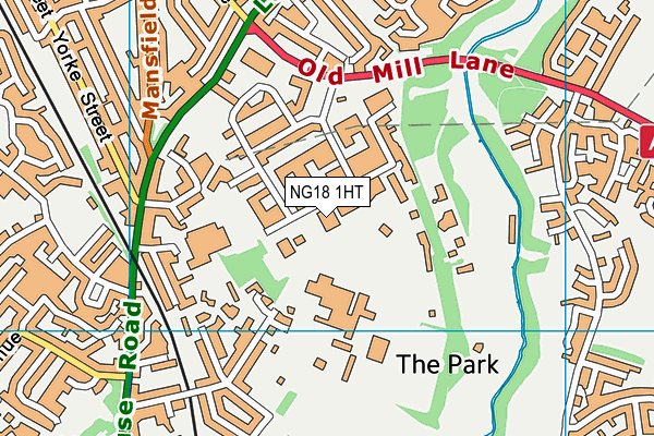 NG18 1HT map - OS VectorMap District (Ordnance Survey)