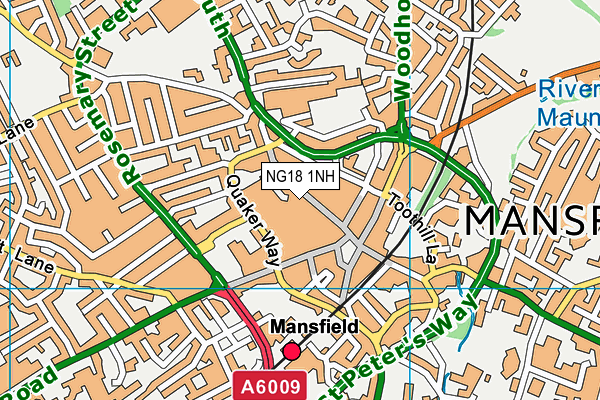 NG18 1NH map - OS VectorMap District (Ordnance Survey)