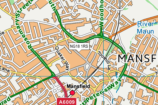 NG18 1RS map - OS VectorMap District (Ordnance Survey)