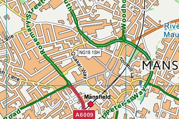 NG18 1SH map - OS VectorMap District (Ordnance Survey)