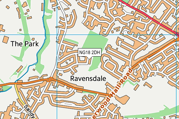 NG18 2DH map - OS VectorMap District (Ordnance Survey)