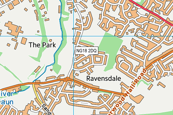 NG18 2DQ map - OS VectorMap District (Ordnance Survey)