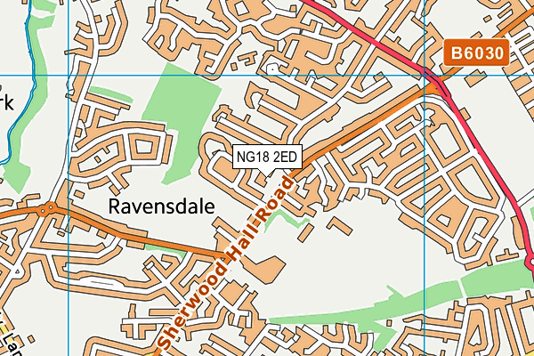 NG18 2ED map - OS VectorMap District (Ordnance Survey)