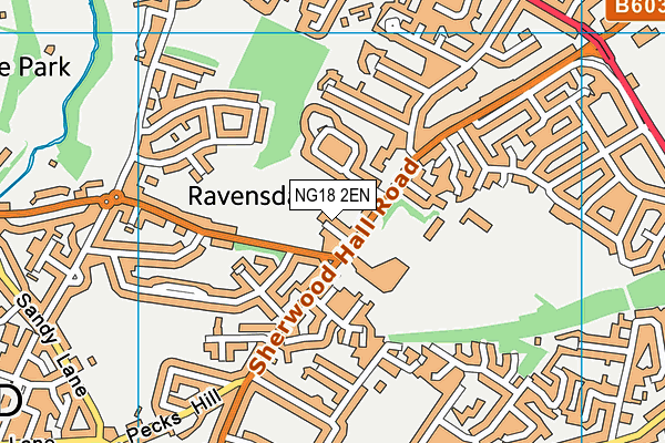 NG18 2EN map - OS VectorMap District (Ordnance Survey)