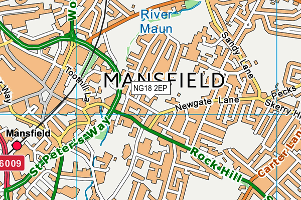 NG18 2EP map - OS VectorMap District (Ordnance Survey)