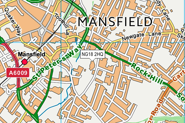 NG18 2HQ map - OS VectorMap District (Ordnance Survey)