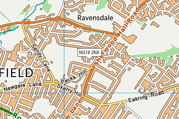 NG18 2NX map - OS VectorMap District (Ordnance Survey)