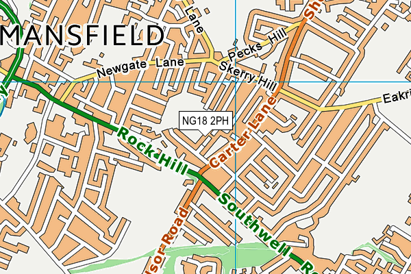 NG18 2PH map - OS VectorMap District (Ordnance Survey)