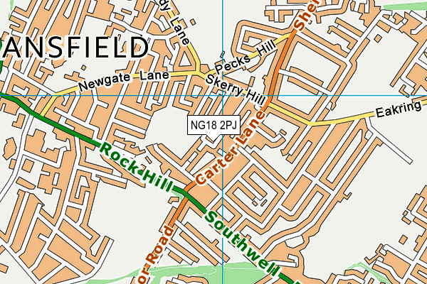 NG18 2PJ map - OS VectorMap District (Ordnance Survey)