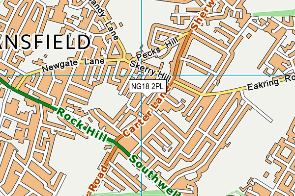 NG18 2PL map - OS VectorMap District (Ordnance Survey)