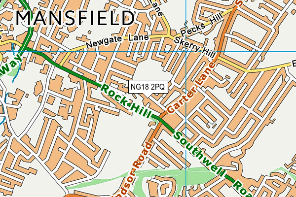 NG18 2PQ map - OS VectorMap District (Ordnance Survey)