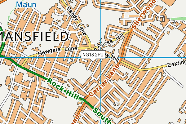 NG18 2PU map - OS VectorMap District (Ordnance Survey)